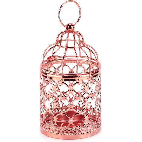 Candle Holder Vintage Birdcage Candlestick Decorations for Gift Home Events WeddingsRose Gold (1/5)