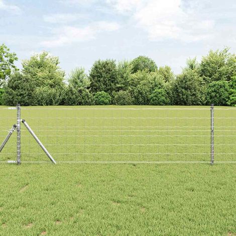 Eurozaun Silber 0,8 x 25 m Feuerverzinktes Eisen