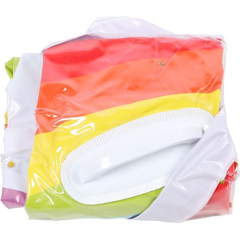 Aufblasbarer Regenbogen-Sessel, U-förmige Schwimmmatratze für eine Person, ideal für Pool, Strand oder See. (1/5)