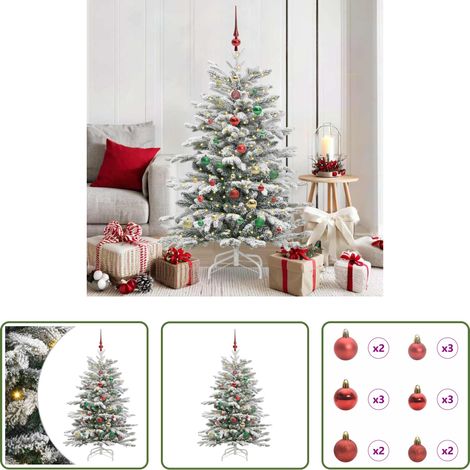 Kegelbaum -  Künstlicher klappbarer Weihnachtsbaum Weiß 150 cm PE und PVC