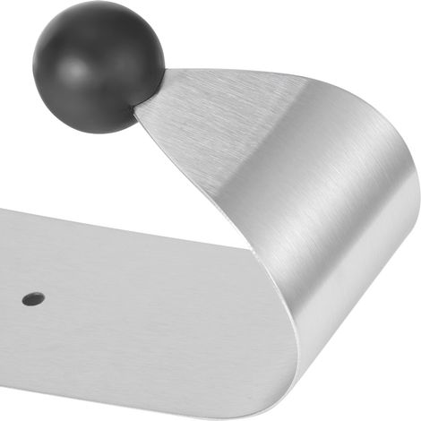 Porte Serviettes de Table Accroché Sous Meuble, Inox, Noir et Argent, 33.5 cm (1/5)