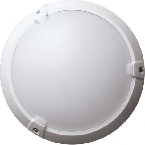 Hublot rond en plastique blanc - 60W Maxi IP65 livré sans ampoule - IICSEN