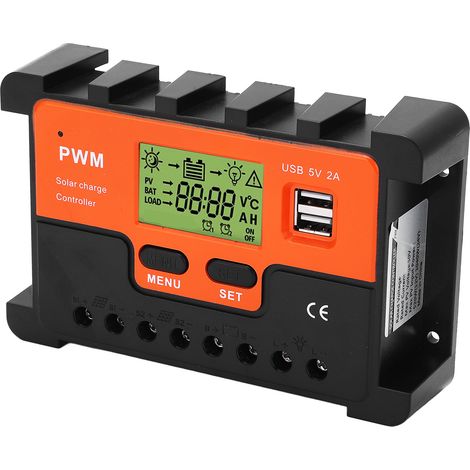 Régulateur de charge solaire 12V 24V auto identification tension PWM pour panneau solaire camping-car bateau 40A (1/5)