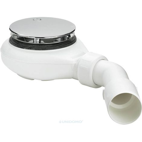 Viega – Siphon de douche 60mm – Couvercle chromé brillant – Raccordement diamètre 40 – Pour receveurs plats et extra-plats (1/5)