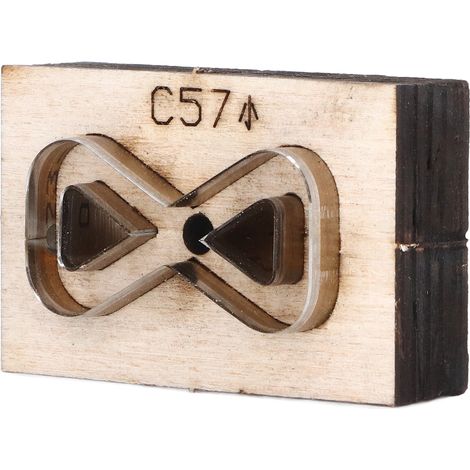Matrice de découpe pour cuir C57, style sablier, acier robuste et haute netteté, découpe facile, base épaisse, bande de découpe pour cuir (1/5)