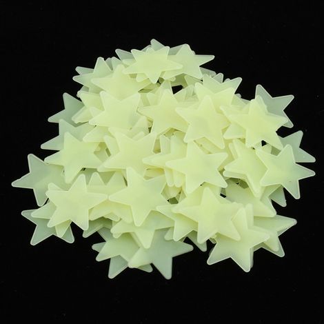 100 3D Glow-in-the-Dark Star Wall Stickers for Baby/Child's Room (1/5)