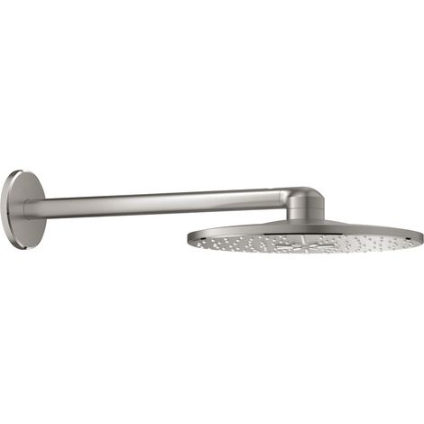 Grohe Rainshower Smartactive 310 Conjunto de ducha de 2 chorros con brazo de 430 mm, Supersteel (26475DC0)