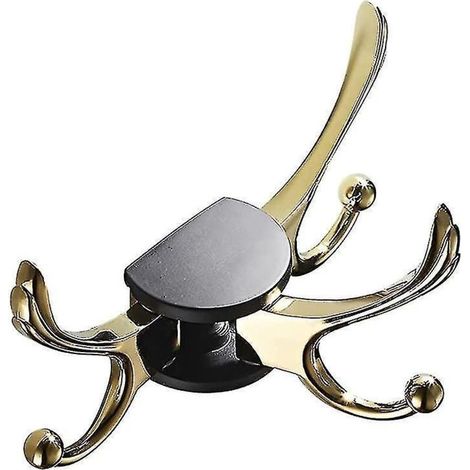 Nordic Light Luxus-Drehwandhaken für Kleidung und Hüte, Aktivitätshaken fürs Schlafzimmer, schwarz und gold. (1/5)