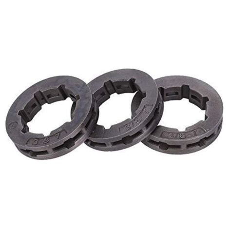 3 Pièces Pignon de Tronçonneuse 3/8 Pouces 7Dents Compatible 030 031 032 038 041 044 046 064066 MS361 MS362 MS440 (1/4)