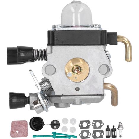 Kit carburatore per decespugliatore con filtro aria e carburante, guarnizioni e attrezzi - Compatibile con modelli specifici -- Crezuo