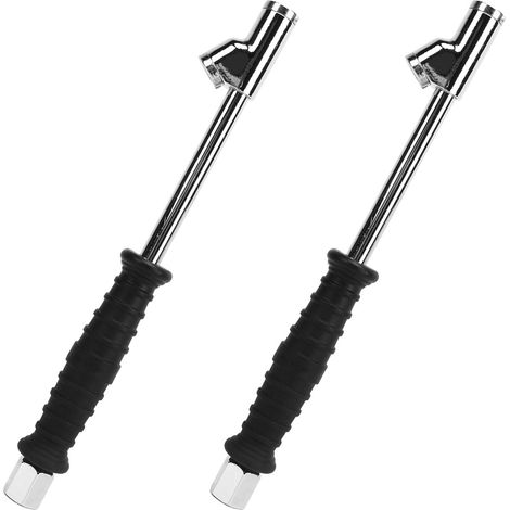 Lot de 2 gonfleurs de pneus de voiture, gonfleurs de pneus de camion à double extrémité de 6,35 mm (1/4 pouce), compatibles avec les accessoires de pompe à air pour voiture (1/5)