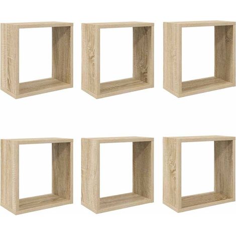 Maison Exclusive - Würfelregale 6 Stk. Sonoma-Eiche 30x15x30 cm (1/5)