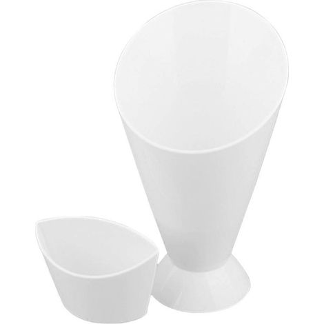 PP-Material Pommes-Frites-Becher, Gemüsesalatbecher für kreative diagonale PP-Tische