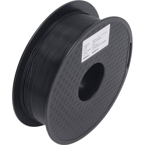 Filament PLA 1.75mm imprimante 3D, lot de 2 couleurs argent et noir, consommable impression 3D haute précision, bobine filament PLA pour imprimante 3D (1/5)