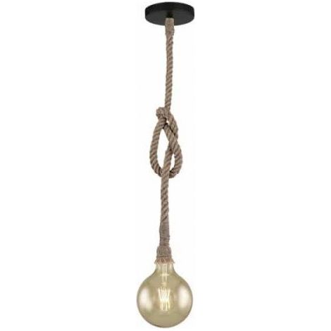 IluminaShop - Lampara de Techo Colgante de Cuerda Rope 1XE27 (1/2)