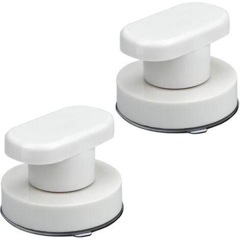 2 Pack Suction Cup Handle for Toilet Lid, Door Handle, Drawer Handle with Powerful Suction Cup for Glass Door, Glass Mirror for Bathroom (1/5)