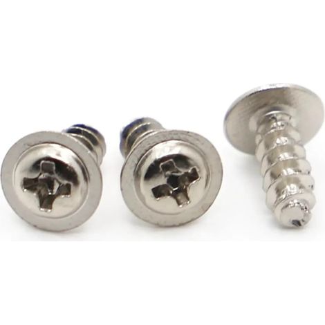 50 vis autotaraudeuses à tête plate en acier nickelé M1.4 .7 M2 avec (1/5)