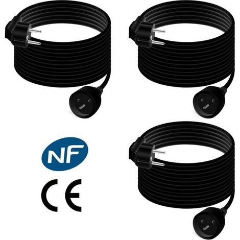 Lot De 3 Rallonges De 5 Mètres Noire Fby01 5m Black X3 De La Marque Pullman (1/2)