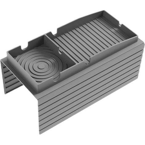 Plateau porte-gobelet pour canapé, boissons, télécommandes, accoudoir anti-déversement, idéal pour la maison, l'organisation de la voiture avec rangement à distance, salon, extérieur 42 x 34 x 4 cm (1/3)