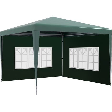 Conjunto de carpa incluye 1 carpa de jardín 3x3 m anti-UV impermeable y 2 paredes laterales 3x2 m para carpa 3x3 m y 3x6 m verde