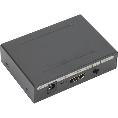 Extracteur audio HDMI vers HDMI avec sortie optique SPDIF et RCA L/R, adaptateur secteur UE 100-240 V (1/5)