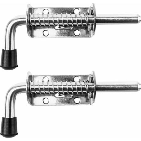 royaluxe -2 Pcs 158mm Verrou Ressort, Loquet à Ressort Robuste Acier Inoxydable 304 pour Portail de Cour, Abri de Jardin, Remorque fiche, Garage (1/5)