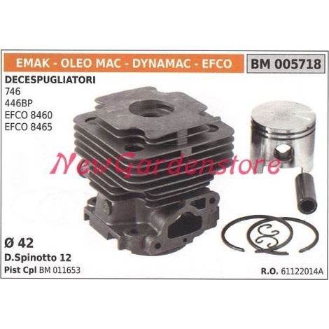 Cilindro pistone segmenti EMAK motore decespugliatore 746 446BP EFCO 8460 005718