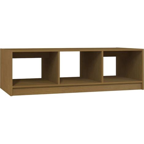 Maison Exclusive - Mesa de centro de madera maciza pino marrón mi (1/5)