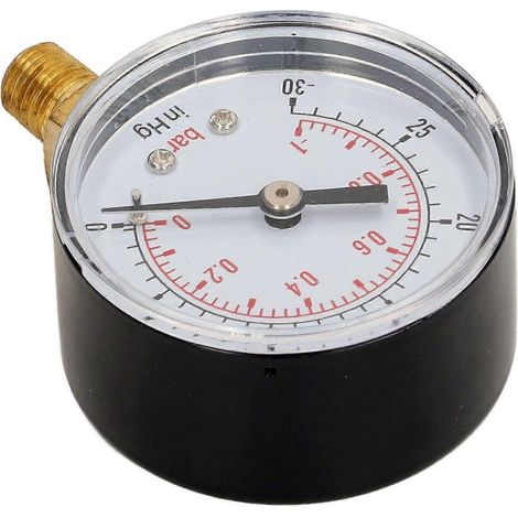 Manometer 1/8 Zoll BSPT Messinganschluss, gute Luftdichtheit, Vakuum-Manometer für Wasser und Öl