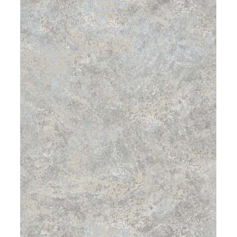 Papier peint effet béton ciré gris bleuté nacré (1/2)