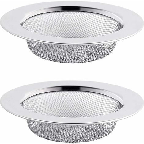 2 coladores de acero inoxidable para fregadero, filtro de drenaje de 11,5 cm, para cocina (1/5)