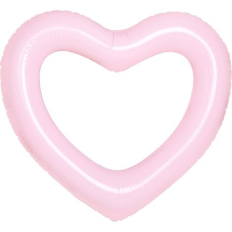Aufblasbares Schwimmrad – Herzform – Dickes PVC – Für Pool, Strand, Garten – Für Erwachsene und Kinder – 1 Stück (1/5)