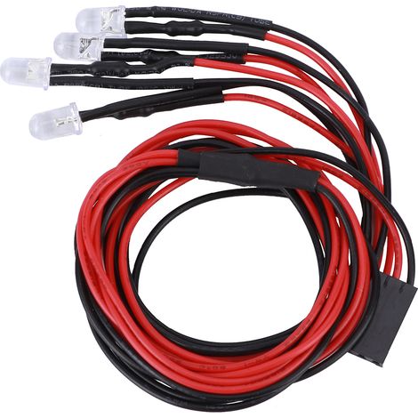 Quadratische LED-Dachleuchte mit Lampenschirm, kompatibel mit 1/10 RC-Cars Trx4/SCX10 II 90046 90047 (4 LED). (1/5)
