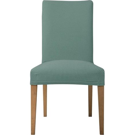 Housses de chaise extensibles Jacquard lot de 4 vert menthe (1/4)