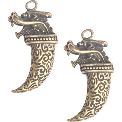 Porte-clés Mignons en Laiton Doré, Lot de 2 Pendentifs Artisanaux Pratiques et Décoratifs, pour Visites et Boutiques (1/5)
