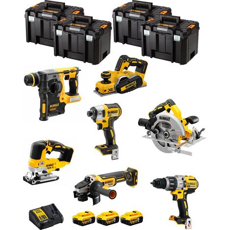 DeWALT Kit DWK701T (DCD996 DCH273 DCG405 DCF887 DCS334 DCS570 DCP580 3 x 5,0 Ah DCB115 4 x TSTAK VI) (1/5)