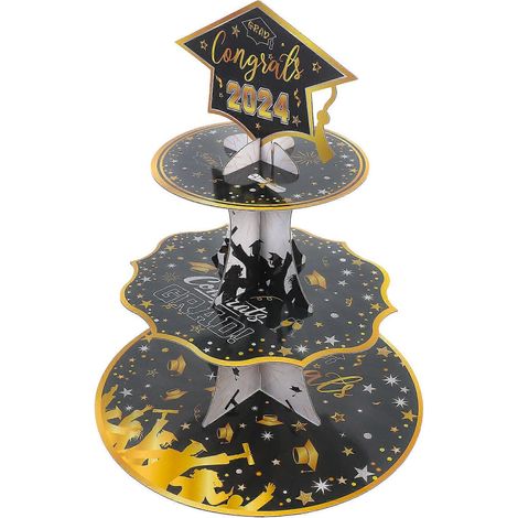 Présentoirs en papier pour cupcakes de remise de diplômes (3 pièces) (1/5)