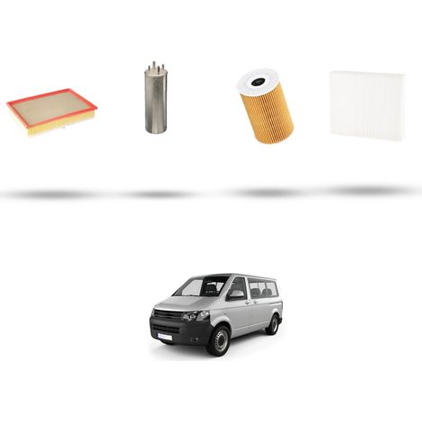 Kit tagliando 4 filtri compatibile con Vw Transporter 2.0 TDI (7E,7F) 75Kw dal 2009 al 2015 (1/5)