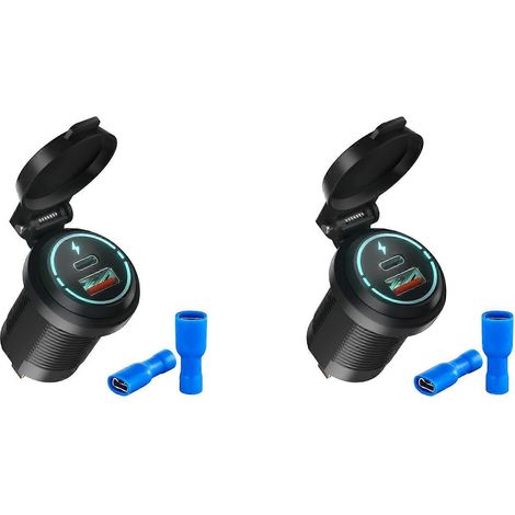 Wasserdichter QC3.0 PD+USB-Ladeanschluss für Anwendungen in der Schifffahrt, auf Booten, Motorrädern, LKWs und Golfwagen. (1/5)