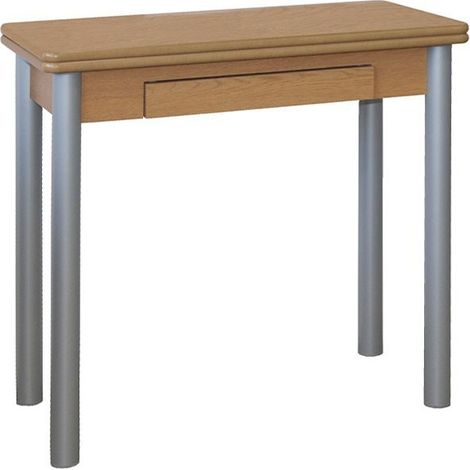 MOMMA HOME Mesa de Cocina de Madera - Modelo RIBETA - Medidas 80 x 40/80 x 78 cm Color: Madera Roble