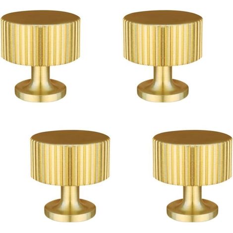4 PCS Poignée de Porte,Boutons de Meubles en Or,Boutons de Tiroir de Commode en Or,Pour Armoires,Placards,Salle(28x28mm) (1/4)
