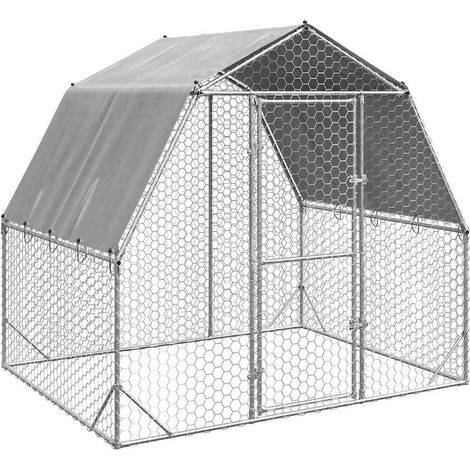 Maison Exclusive - Hühnerstall mit Dach 2,5x2x2,25 m Verzinkter S