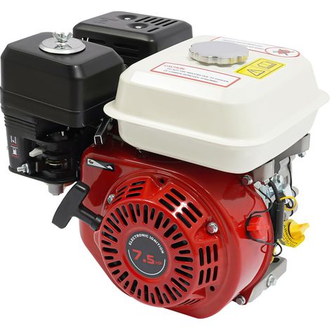 ATELIER 7.5 CV Moteur à essence Moteur de remplacement pour motoculteur thermique, sécurité niveau d'huile, 4 temps, 1 cylindre, 212 cc cylindrée, refroidissement air démarrage câble (3000W 7.5HP) (1/5)