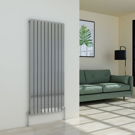 Warmehaus Radiator Flat Panel Chrome Vertical Single 1600x680mm (1/3)