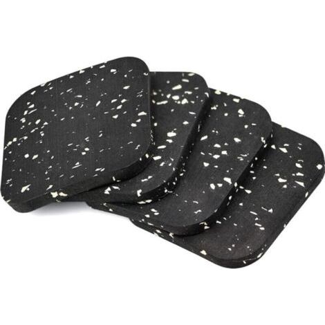 4 Pièces Antiderapant Patin en Caoutchouc 110x110x10mm Tampon Caoutchouc Patins Antidérapants Meuble pour Meubles lit Machine à Laver et sèche-Linge (1/4)