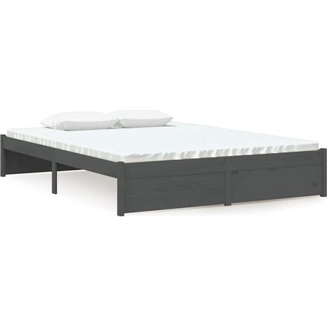 Maison Exclusive - Giroletto Grigio in Legno Massello 135x190 cm Double (1/5)