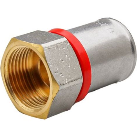 Raccordo a pressare femmina multistrato dritto, tipo U, rosso - Ø20x3/4", GIBALTO