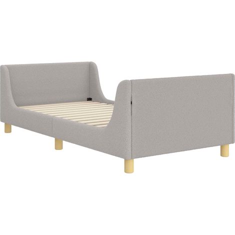 Children's Bed Frame with Headboard Light Grey 90 x 200 cm vidaXL