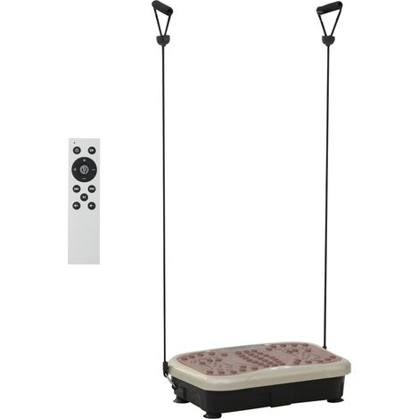 Plateforme vibrante avec 99 niveaux, bandes de résistance, écran LED et haut-parleur USB pour fitness (1/5)