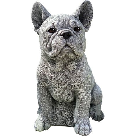 Statue Chien - Résine Synthétique - Décoration Jardin Intérieur Extérieur - Pour Bureau Table Patio Cuisine - 1 Pièce (1/5)
